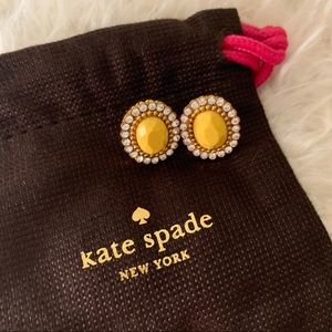 Kate Spade Yellow Oval Earrings